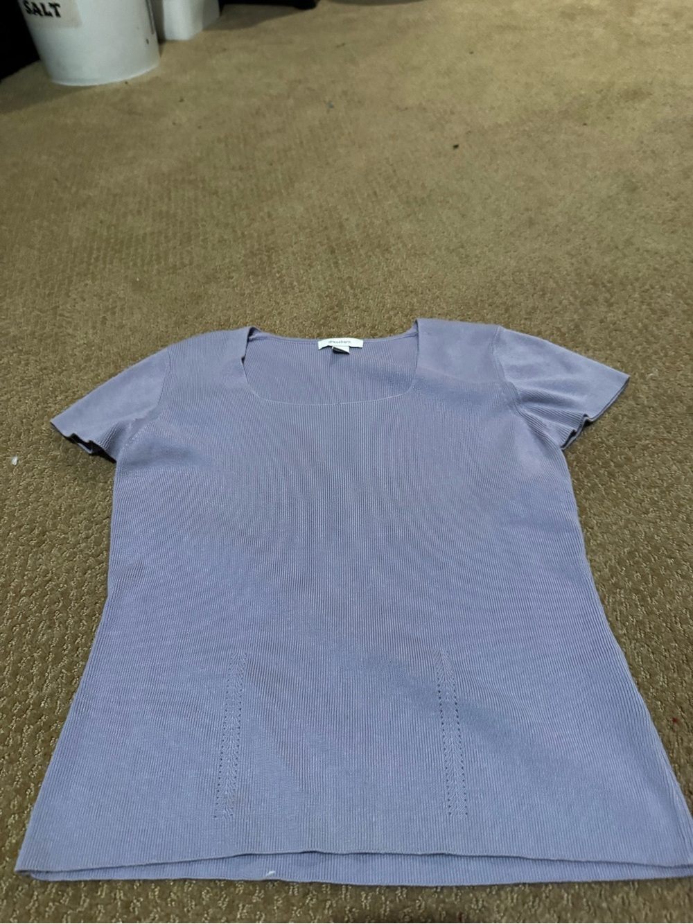 Women’s Short Sleeve Square Neck Top in Lavender